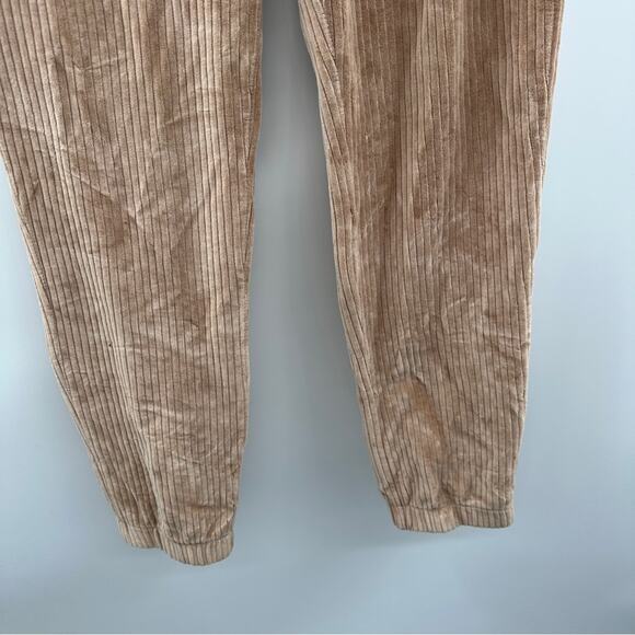 H&M Tan Corduroy High Rise Ankle Length Jogger Pants Size M - Picture 3 of 9